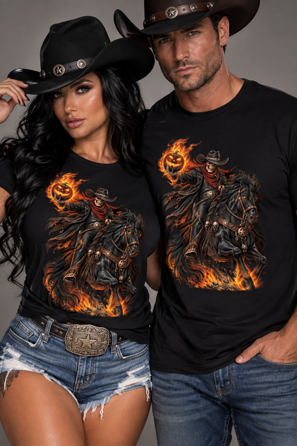 Pumpkin Outlaw Cowboy Unisex Western Tee