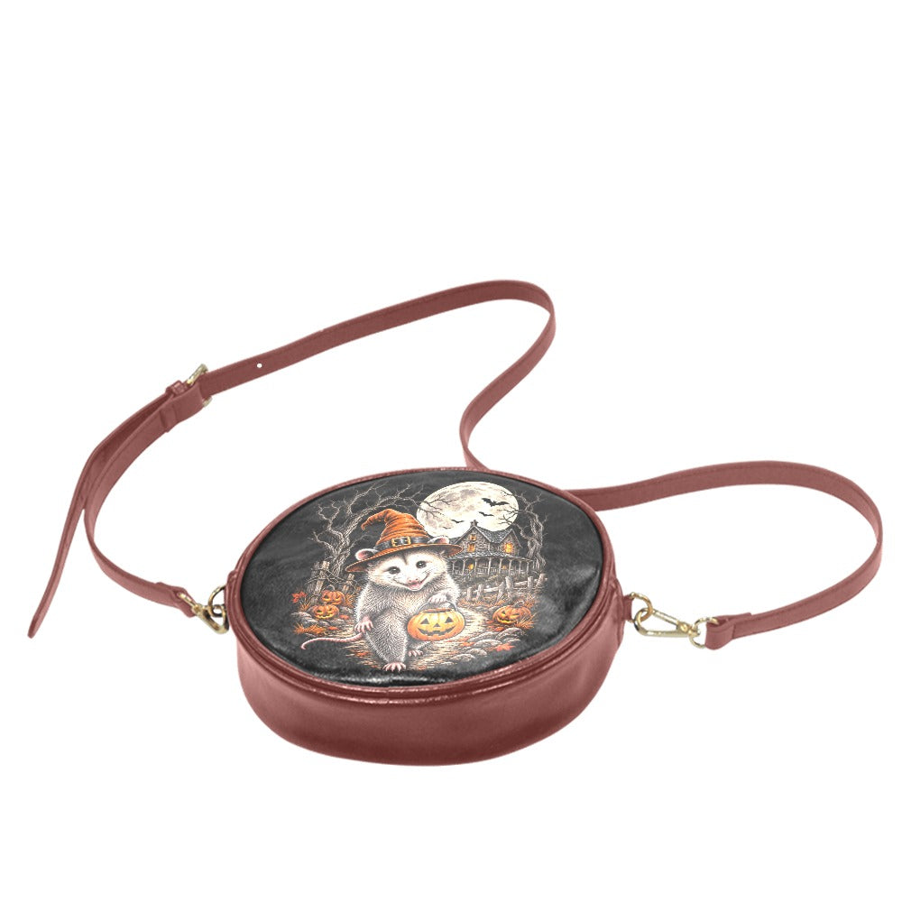Pete’s Haunted Harvest   Halloween   Fashion  Round Messenger Bag
