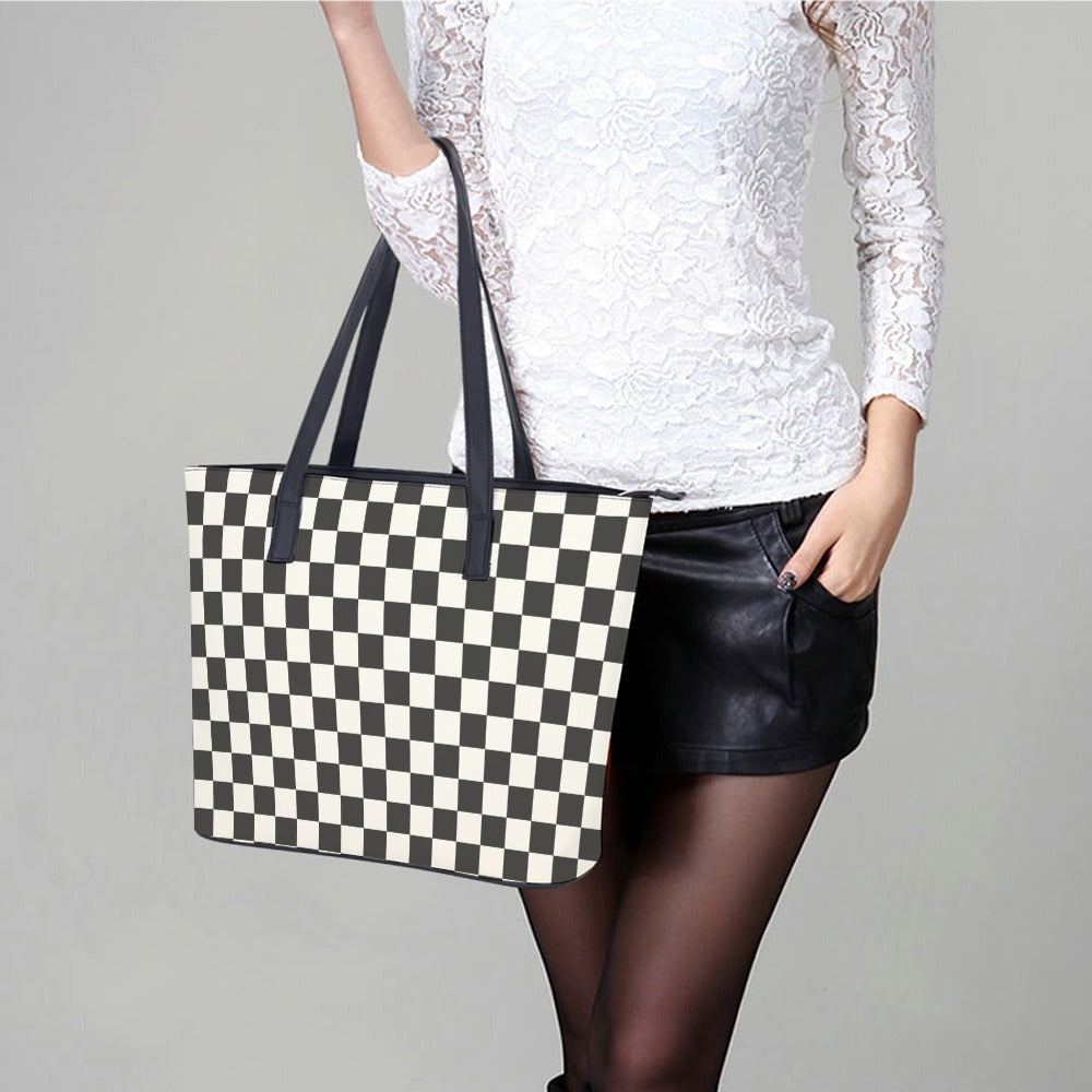Ladies Leather Handbag Collection   Premium Cross-Grain Tote