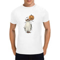 Trick or Yeehaw Ghost Cowboy Halloween Graphic Tee