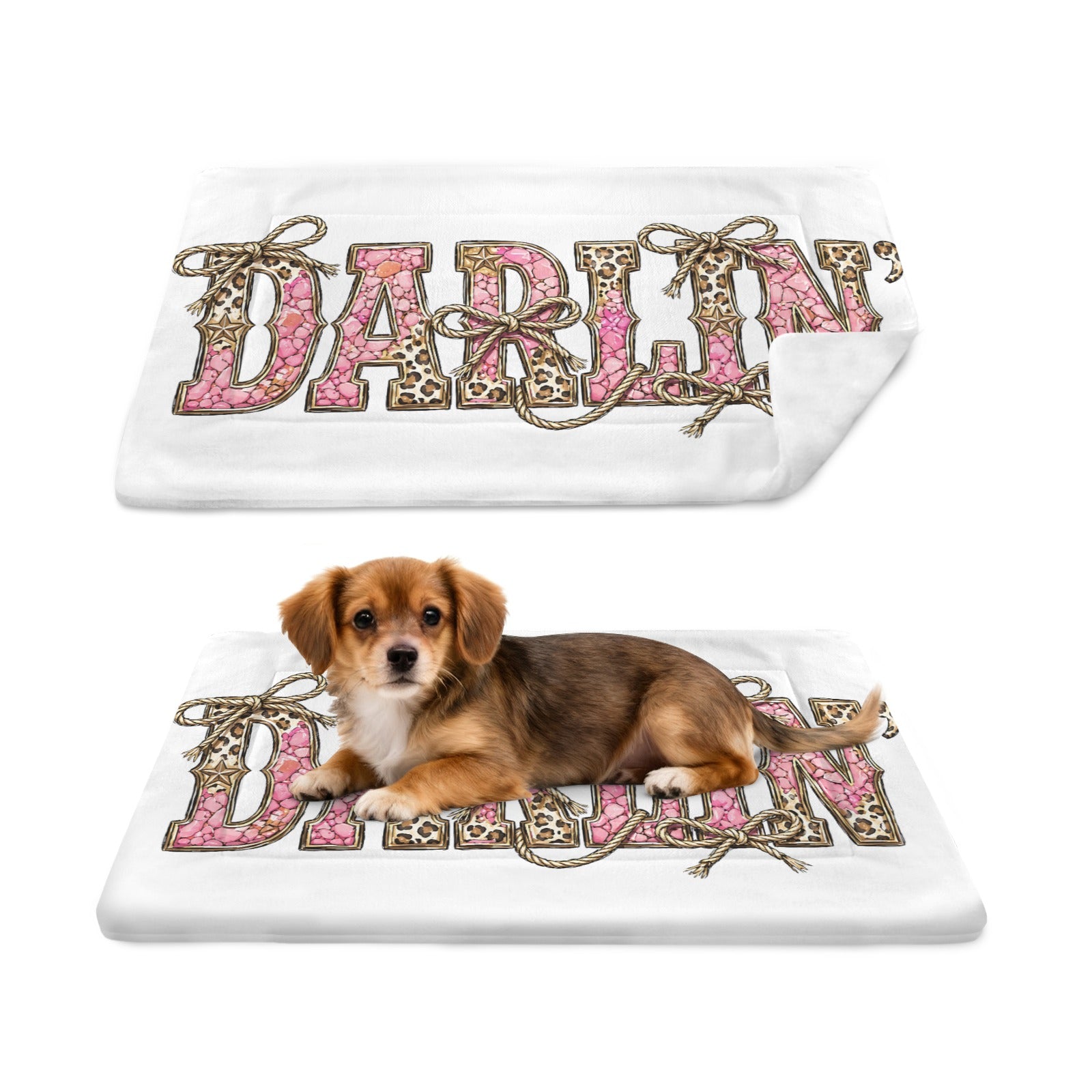 Darlin' Pet Mat — Western Flannel Dog & Cat Mat | 25x18" | Made in USA