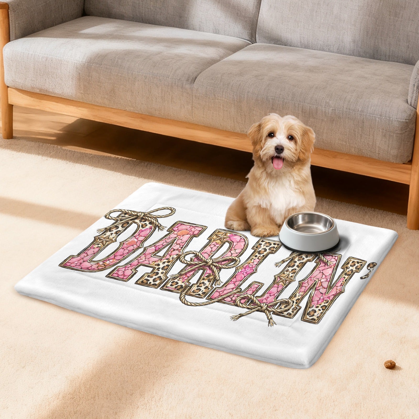 Darlin' Pet Mat — Western Flannel Dog & Cat Mat | 25x18" | Made in USA