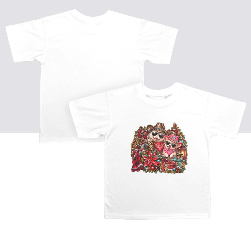 Pete & Coco Christmas Youth T-Shirt – Cute Western Holiday Ranch Tee