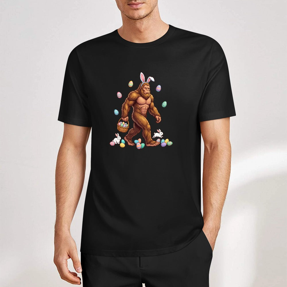 Bigfoot with Easter Basket T-Shirt | Funny Easter Graphic Tee