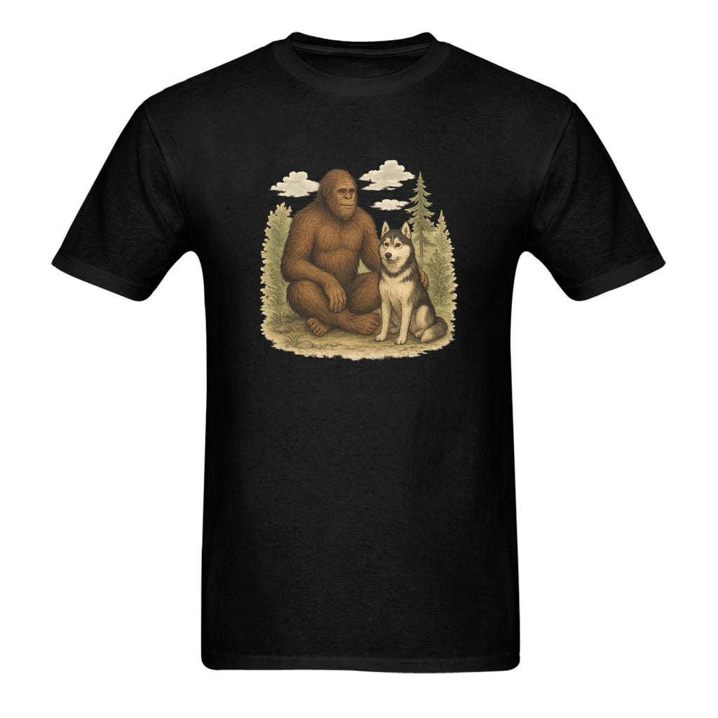 Men's Bigfoot and His Husky T-Shirt
