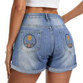 Wild Lotus Denim Shorts 🌸🤠