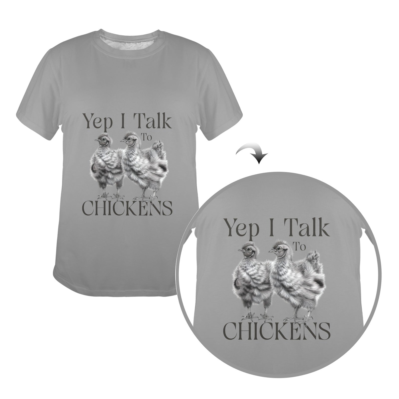 Yep I Talk To Chickens Graphic Tee