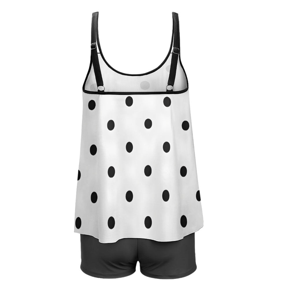 Polka Dot Darling Set Split swimsuit set   plus size