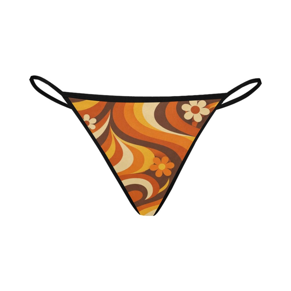 1970s Print Women's G-String Panties