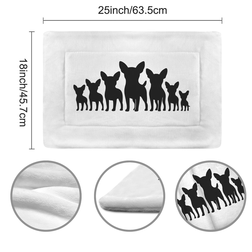Chihuahua Squad Flannel Dog Mat