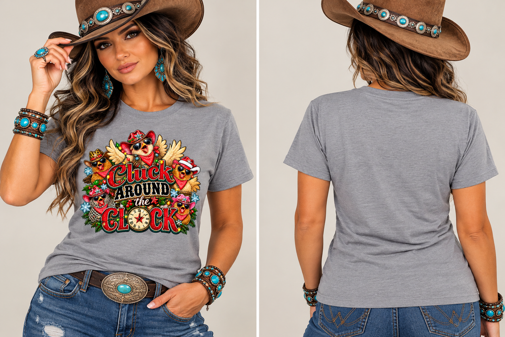 Cluck Around the Clock Women’s Christmas T-Shirt