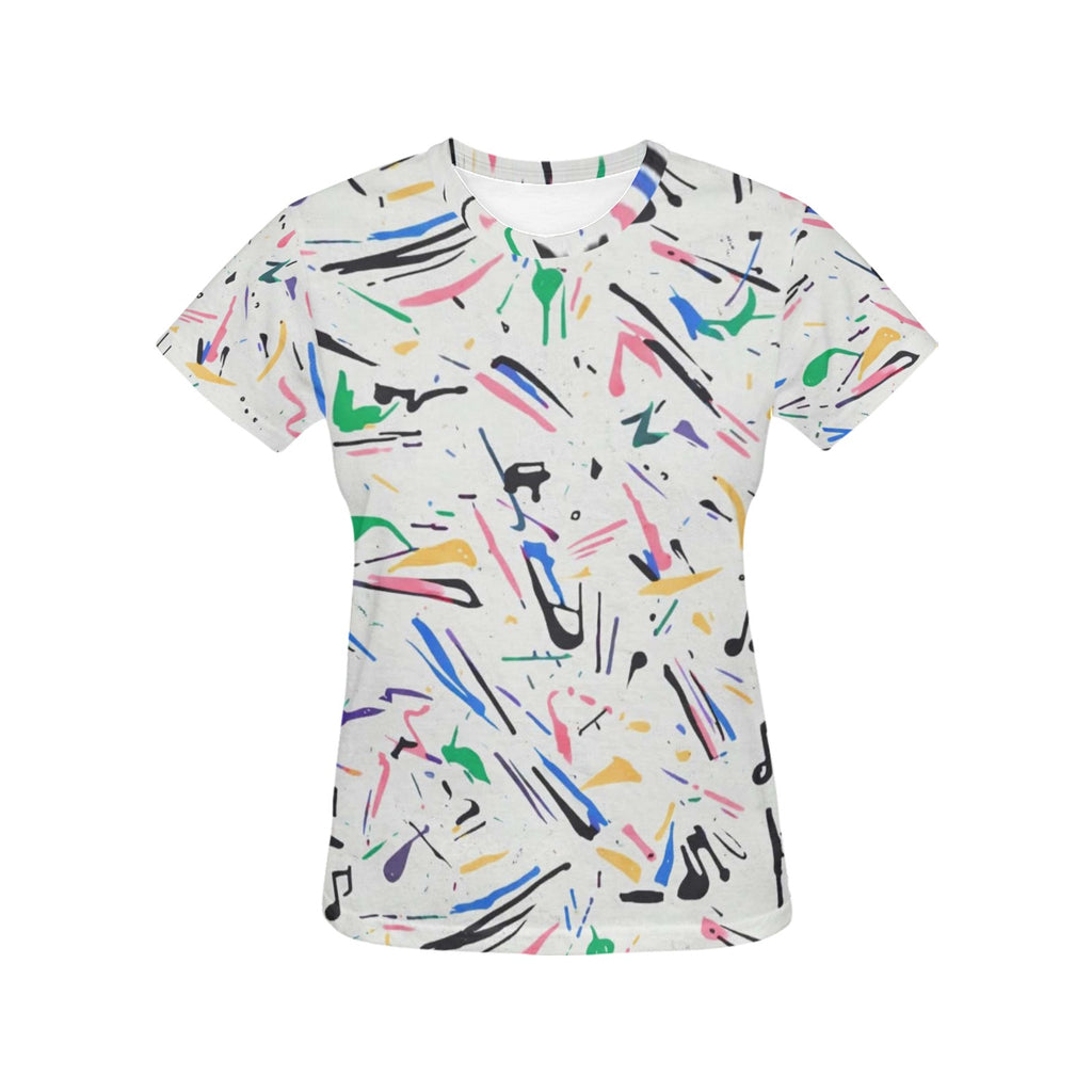 Wolf Hill Ranch Abstract Splash Ladies Tee