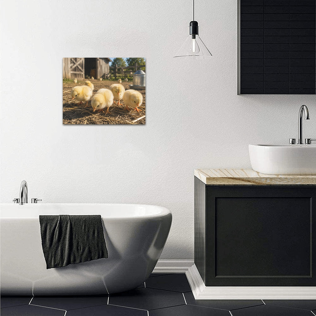 Fluffy & Free  Baby Chicks Ranch Canvas Print  Made in USA