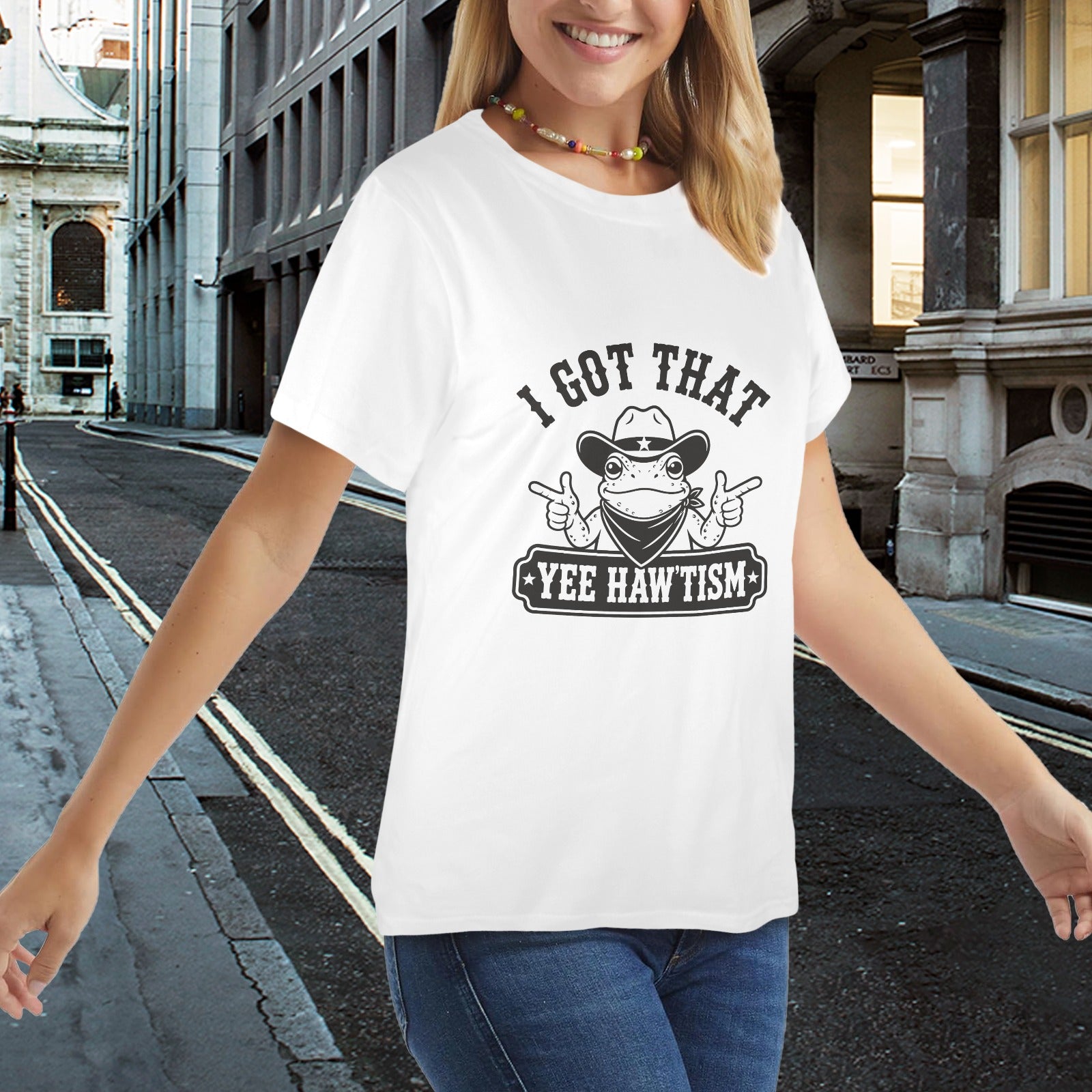 Ranch Ready Yee Haw'tism Tee ladies