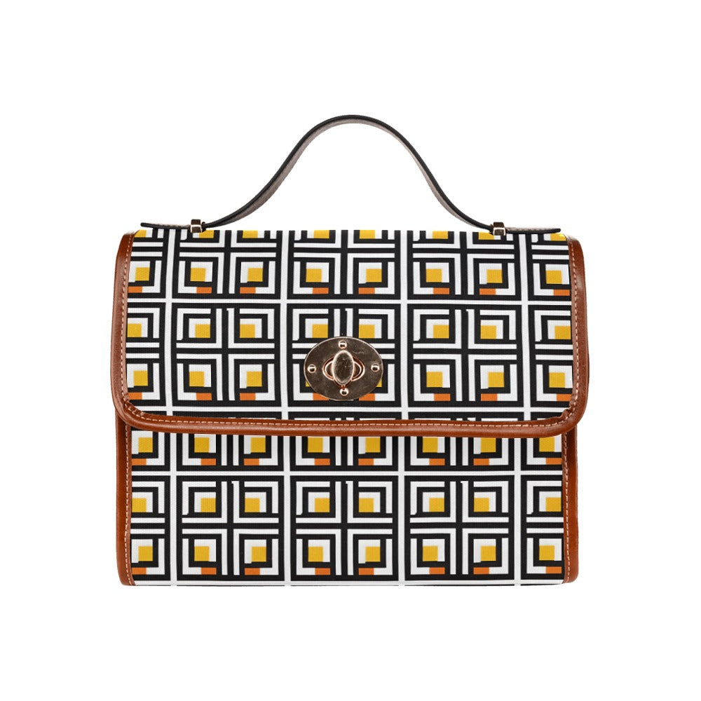 Vintage Elite Society Collection | Geometric Satchel Bag