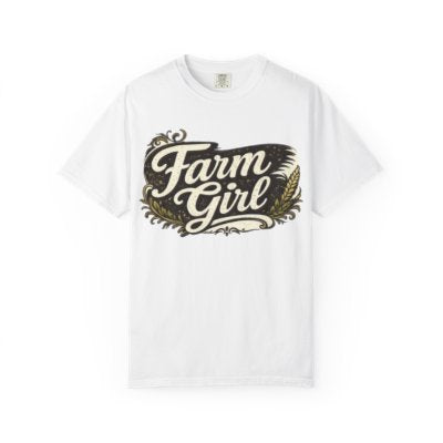 Farm Girl T-Shirt — Vintage Rustic Graphic Tee for Country Women