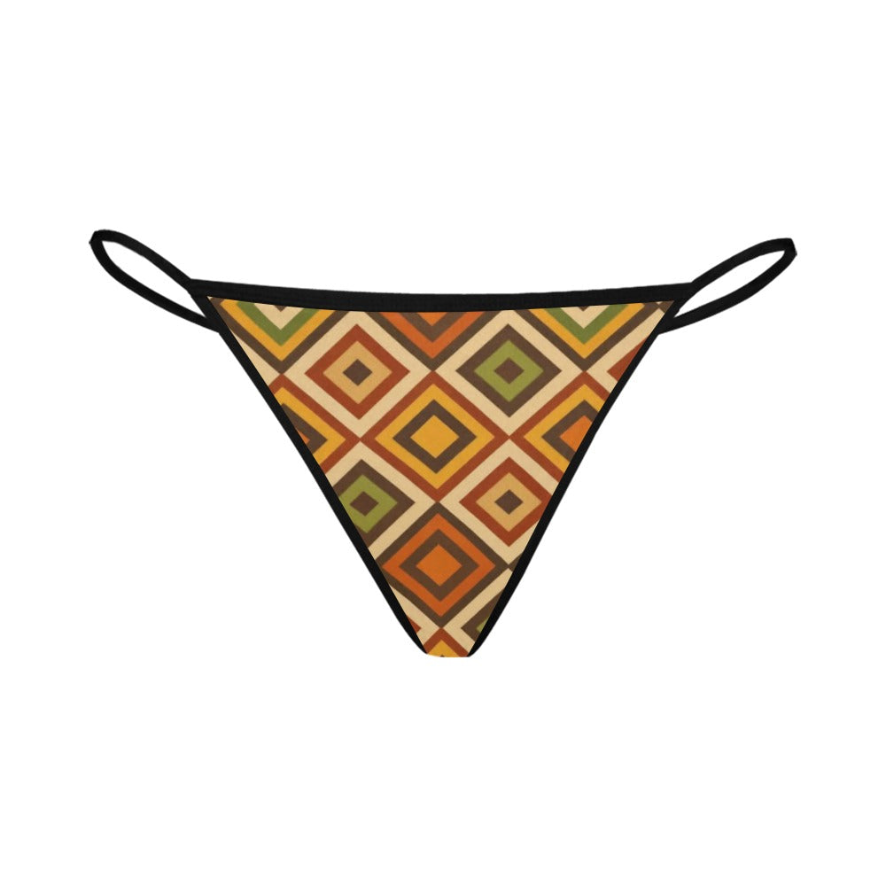 1970s Print Women's G-String Panties
