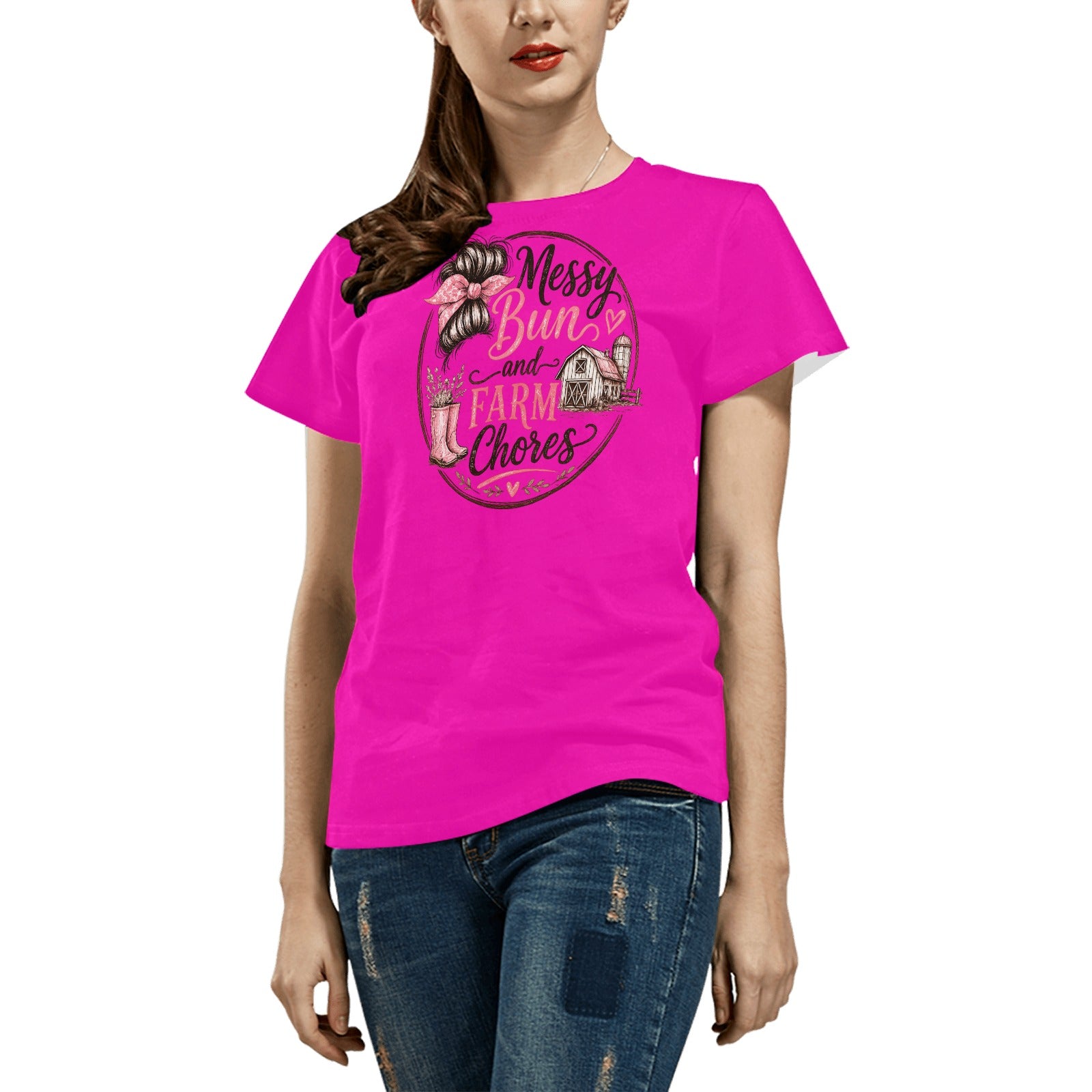 Women's Messy Bun T-shirt