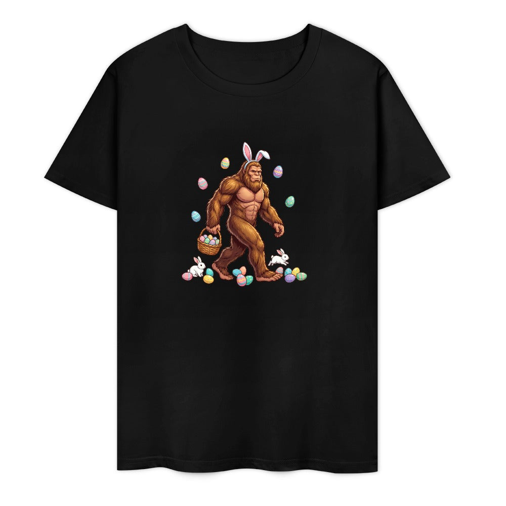 Bigfoot with Easter Basket T-Shirt | Funny Easter Graphic Tee