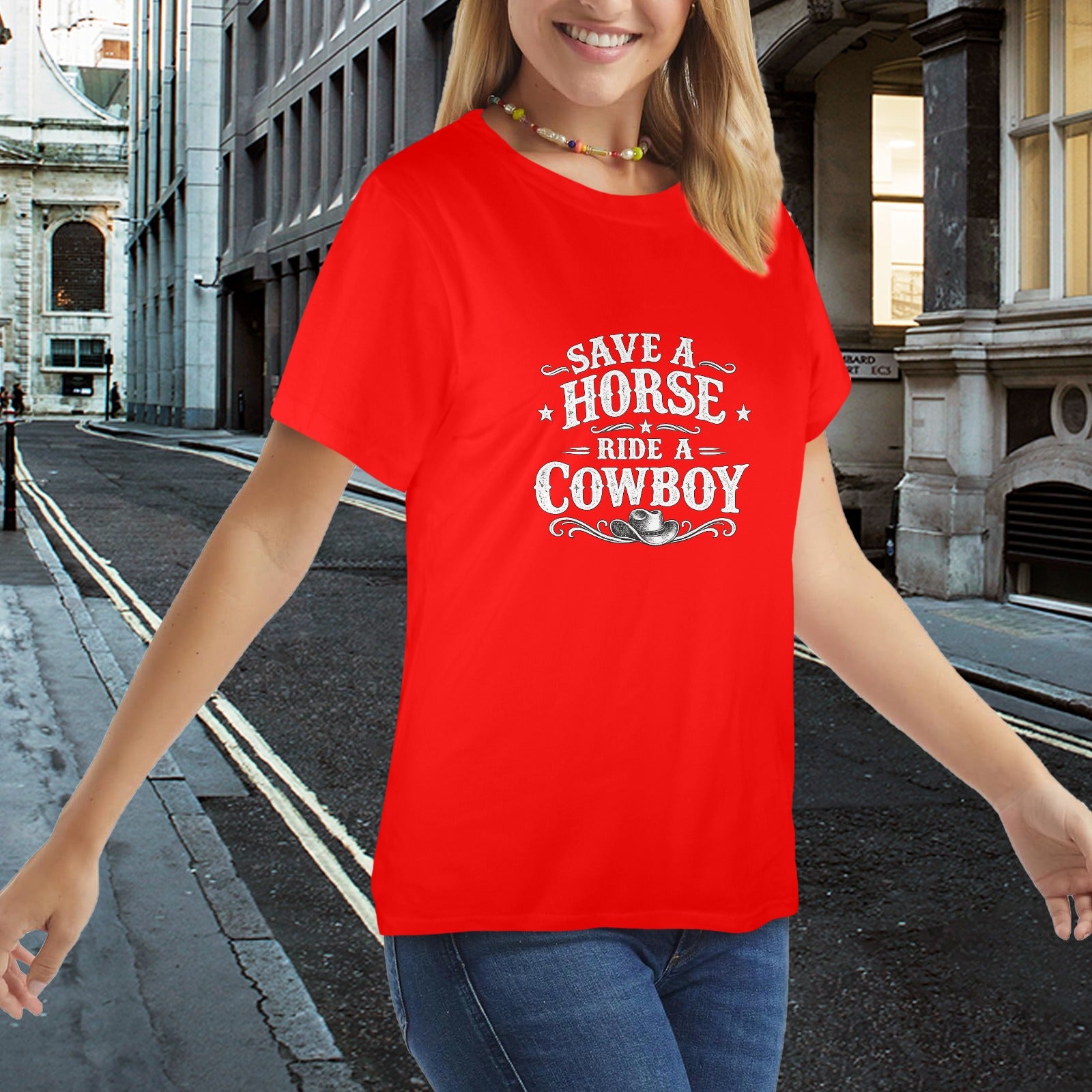 Women's Save A Horse T-Shirt  （Made in USA，Ships to USA Only）