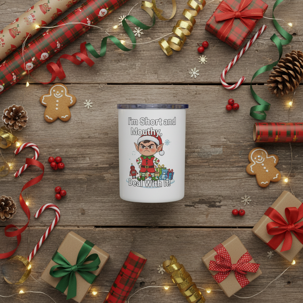 Flat lay with gift wrapping supplies