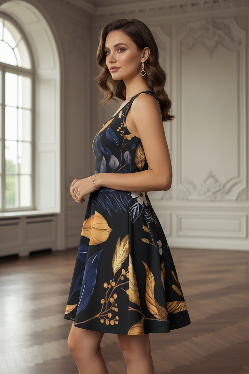 Floral Nightfall Dress Side