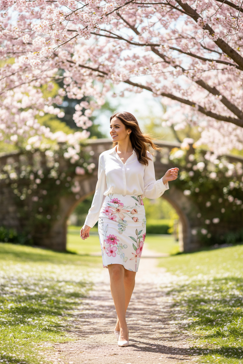 Floral Watercolor Skirt Park