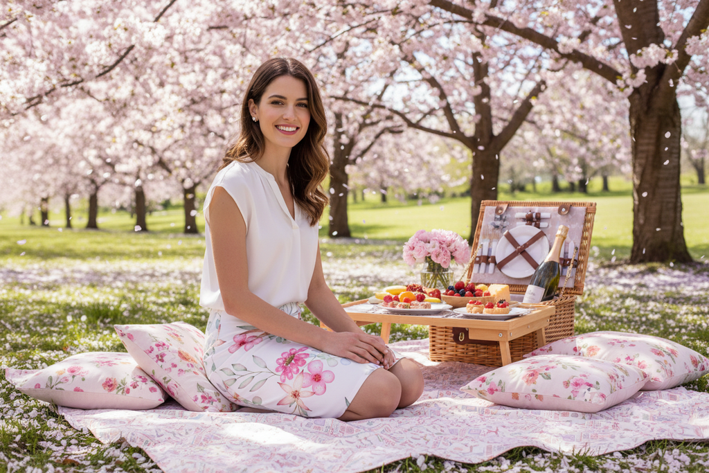 Floral Watercolor Skirt Picnic