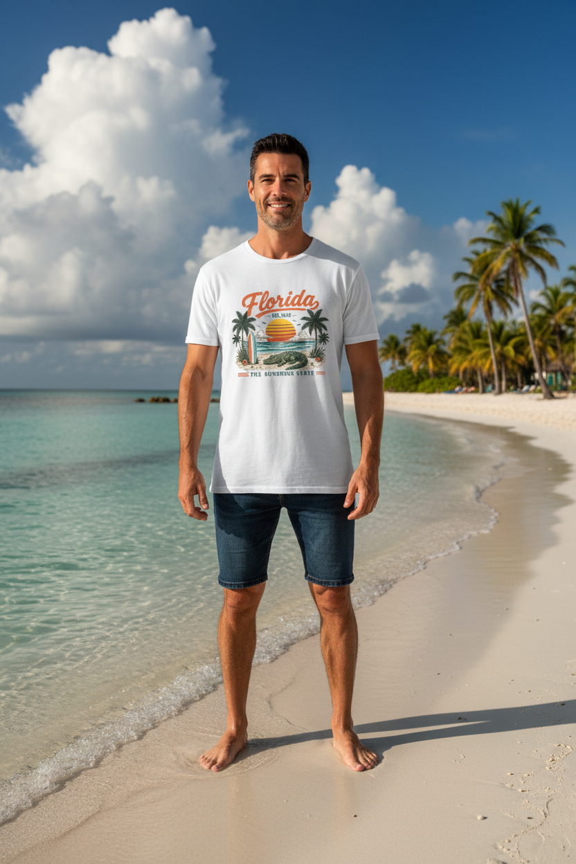 Florida Gator Tee - Hyper Realistic Man