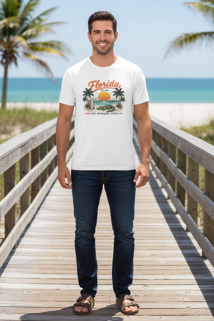 Florida Gator Tee - Man Mockup