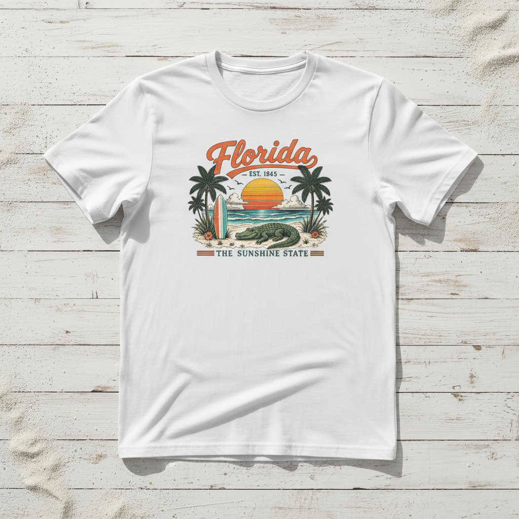 Florida Gator Tee - Raw Shirt Mockup