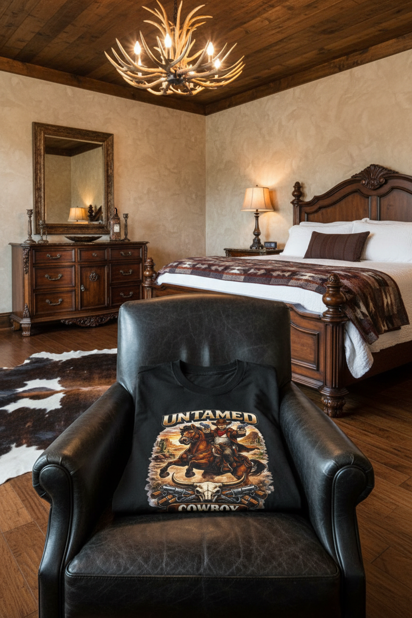 Folded Shirt in Fancy Ranch Bedroom