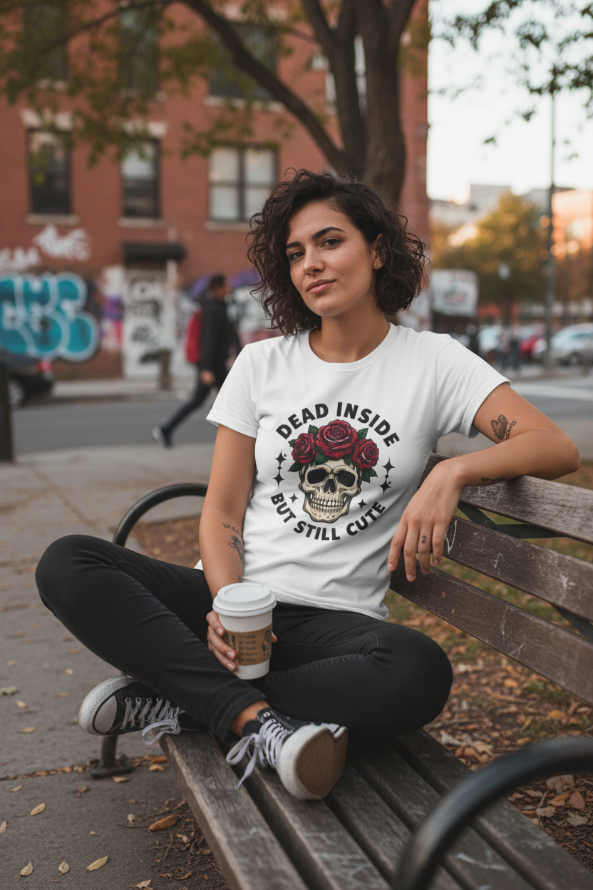 Funny Dead Inside Tee Mockup Alternative