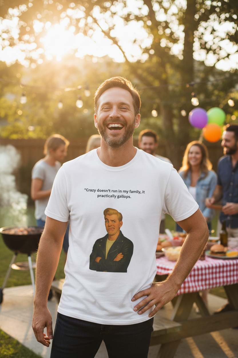 Funny Family T-Shirt Man Mockup