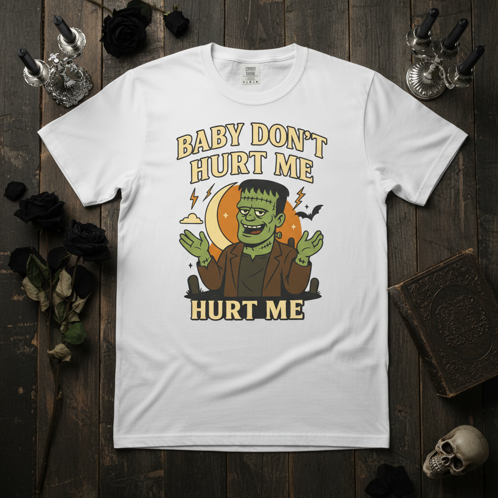 Funny Frankenstein Halloween T-Shirt Display