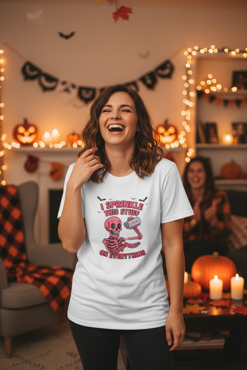 Funny Halloween Tee Lady Mockup