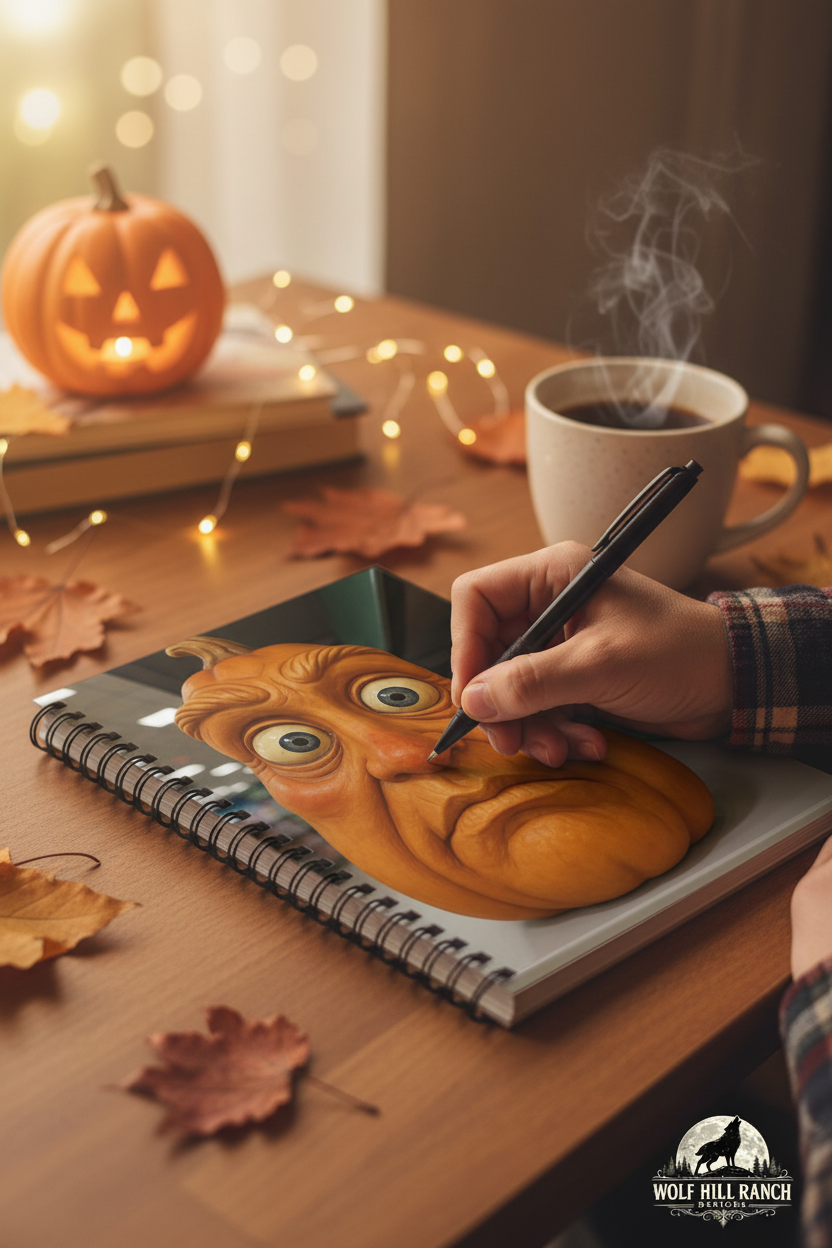 Funny Pumpkin Notebook - Writing Moment