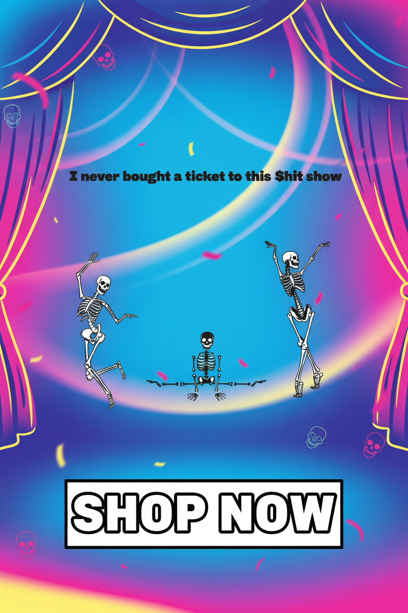 Funny Shit Show Tee Shop Now Poster