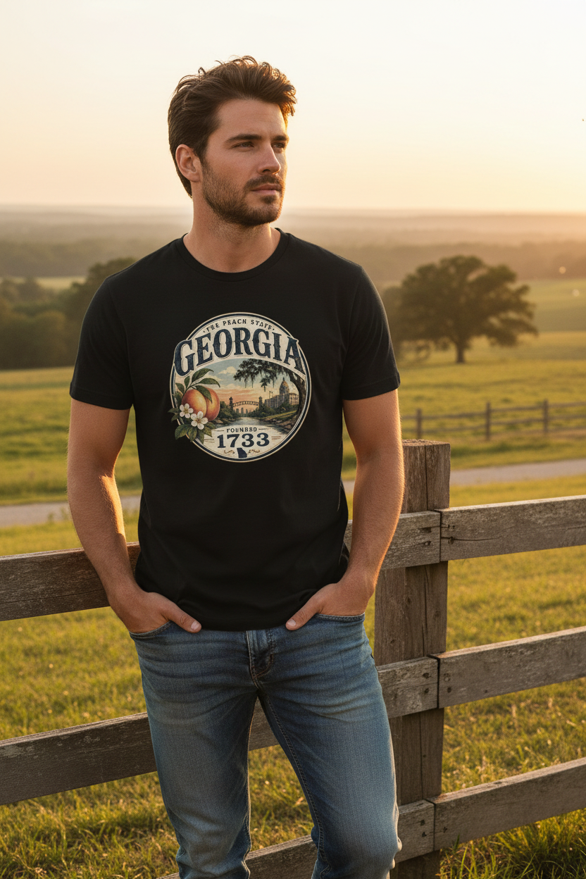 Georgia T-Shirt Black - Countryside