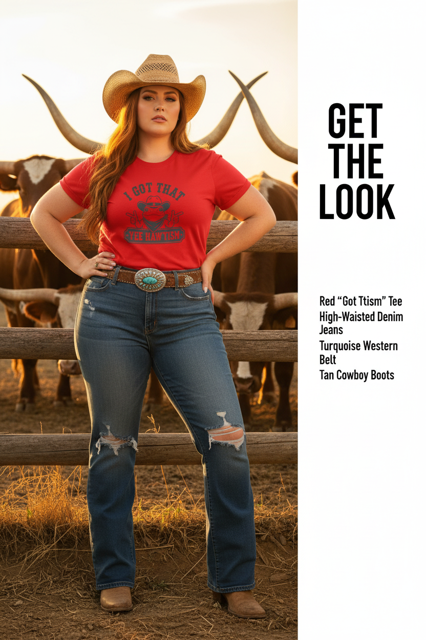Get The Look Red Tee