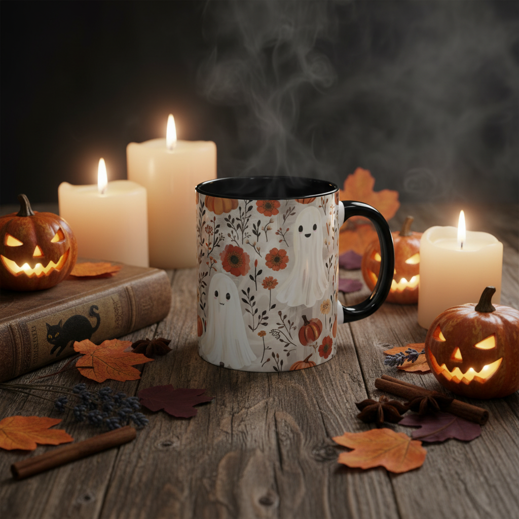 Ghost Mug - Candle Flat Lay
