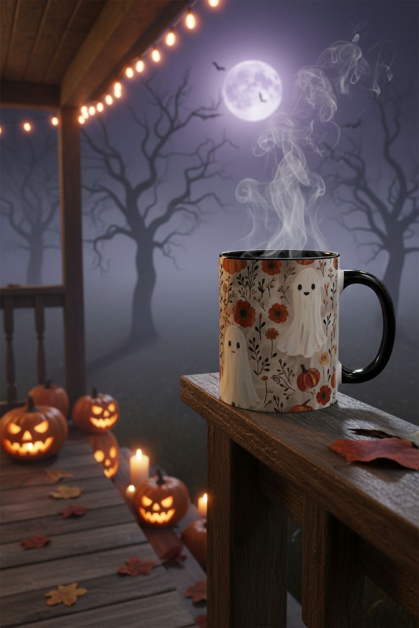Ghost Mug - Spooky Porch