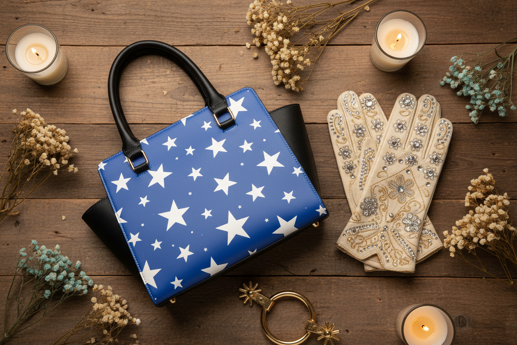 Glamorous Cowgirl Gloves with STAR STRUCK Tote