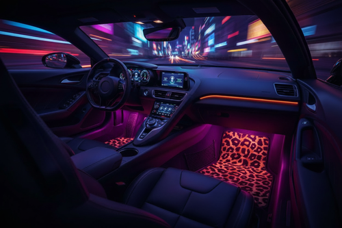 Golden Leopard Neon Inside Shot