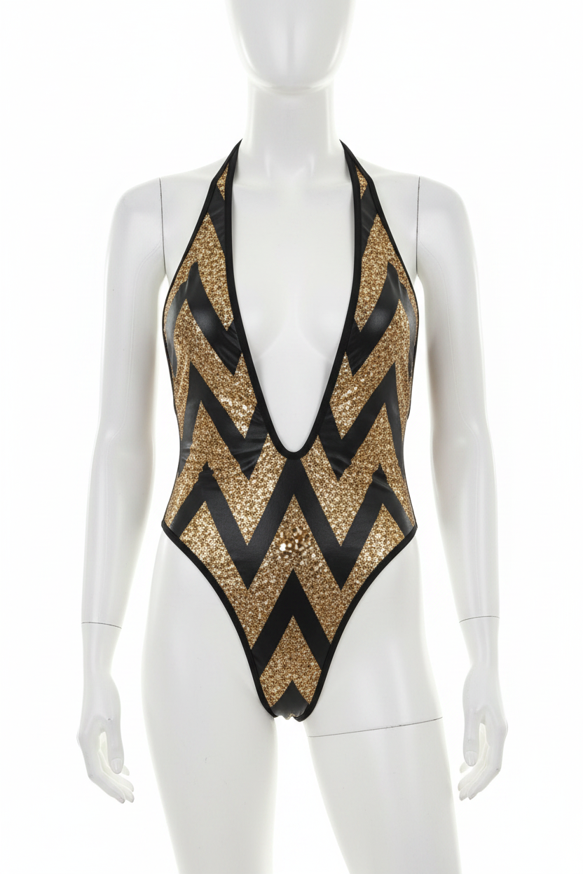 Golden Outlaw Bodysuit – Mannequin Front
