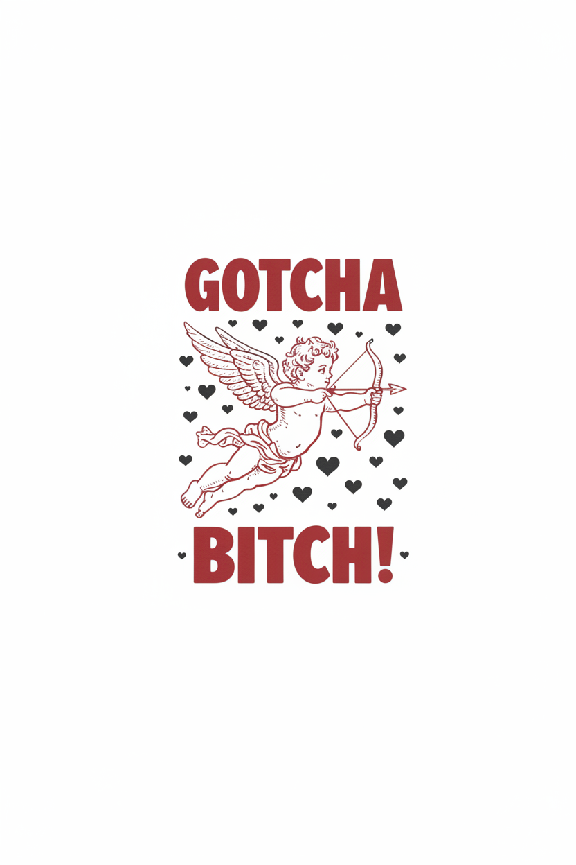 Gotcha Bitch Cupid Valentine's Poster