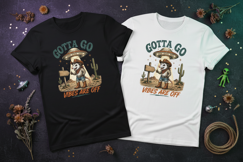 Gotta Go Vibes Are Off - Flat Lay Side by Side