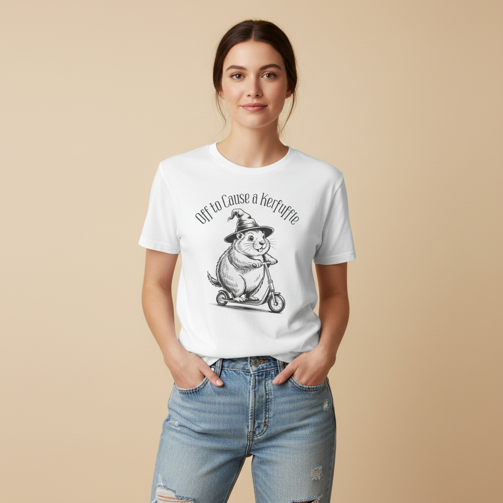 Groundhog Witch — White