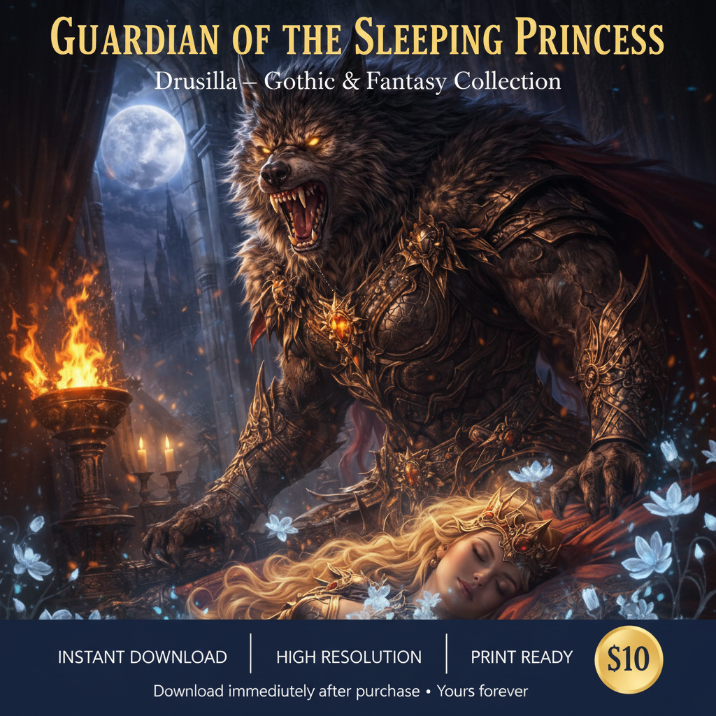 Guardian of the Sleeping Princess Digital Download Sales Ad