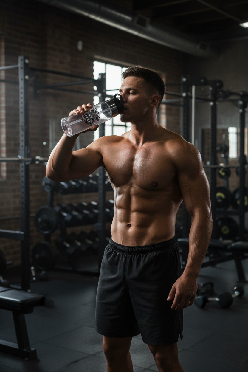 Gym Mockup 1 - Drinking During Workout